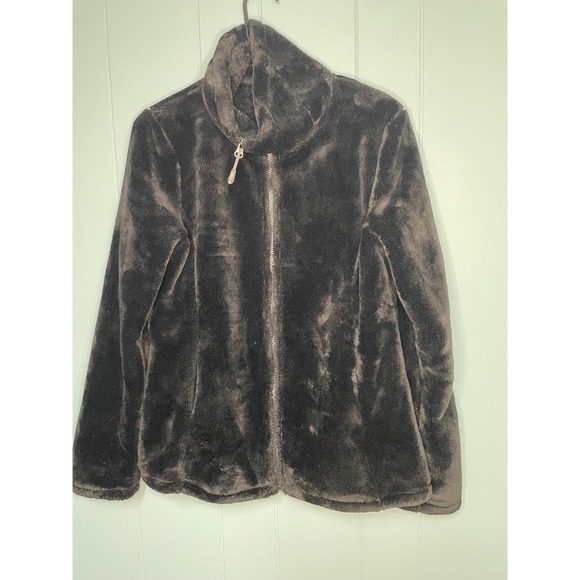32 Degrees Heat Jackets & Blazers - 32 Degrees Heat Faux Fur Zip Up Jacket Women's Size Small Black